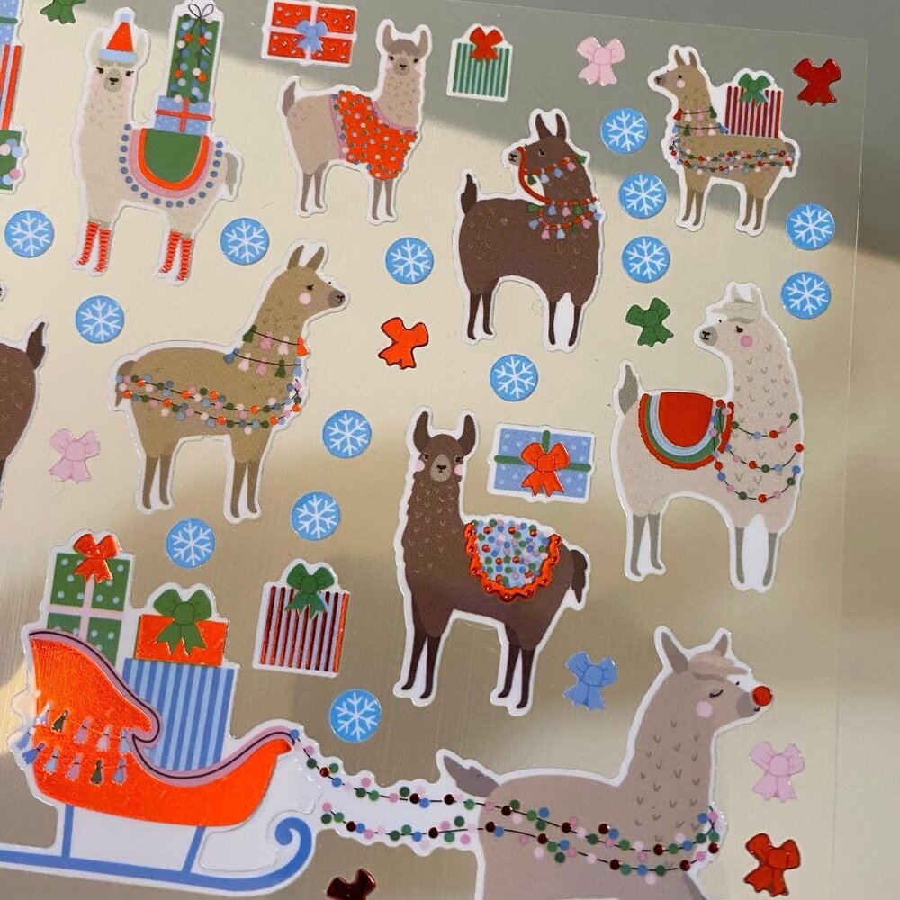 Pipsticks Llama Christmas Stickers - Picture 2 of 2